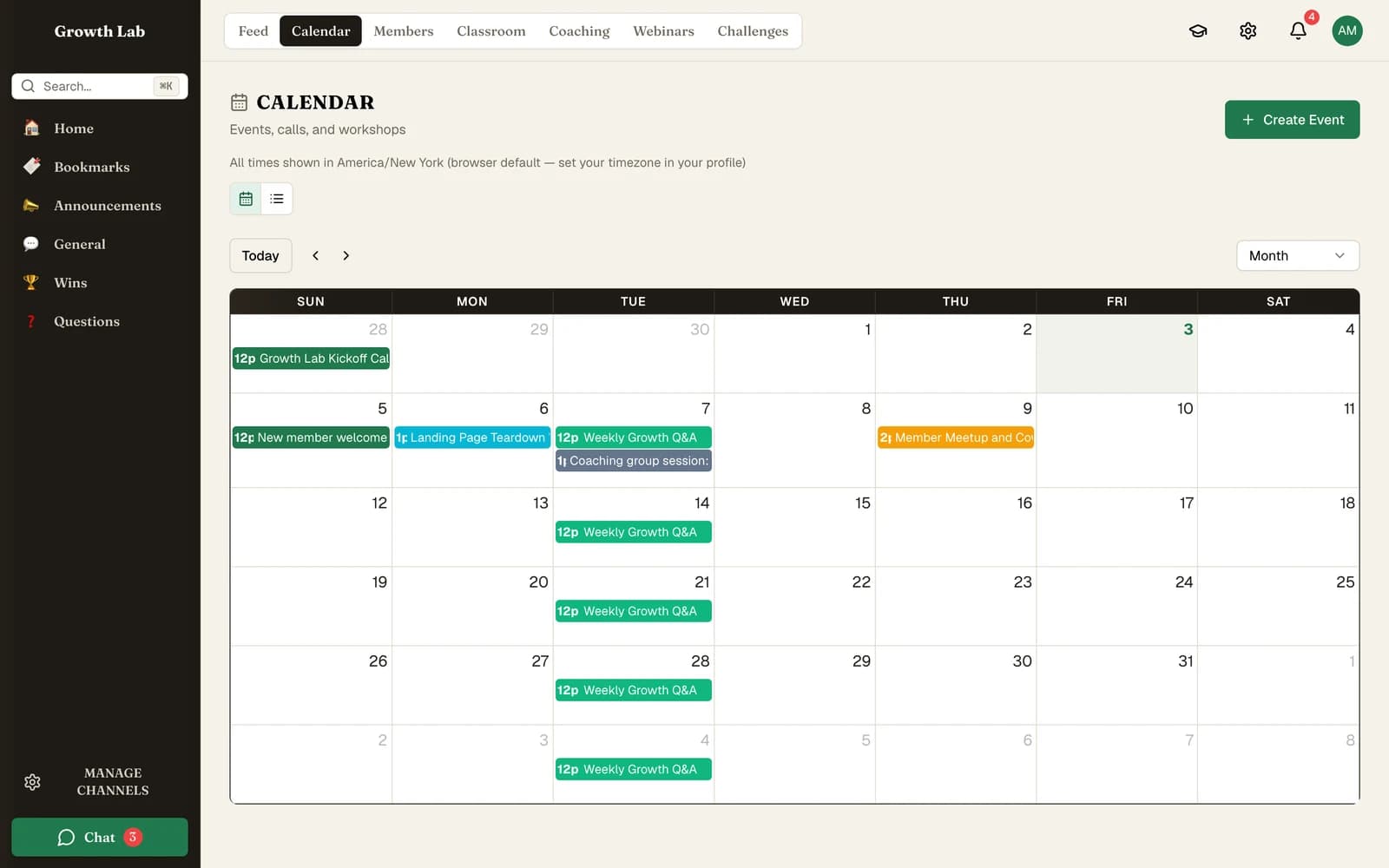 Your whole calendar at a glance